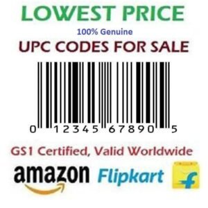 1000 UPC Code for Amazon India, Ebay, Flipkart, Amazon USA, 100% Genuine