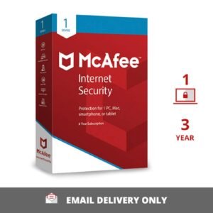 McAfee Internet Security – 1 User, 3 Year Activation Key (No CD)