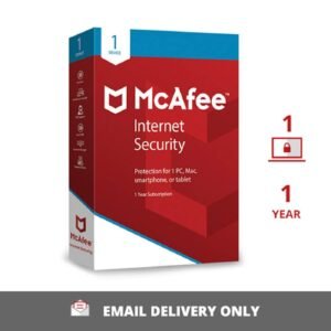McAfee Internet Security – 1 User, 1 Year Activation Key (No CD)